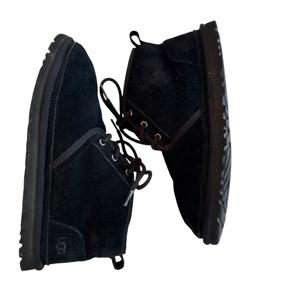 UGG Neumel Black Suede Shearling Lined Chukka Boots - Men’s Size 9 - Picture 3 of 9